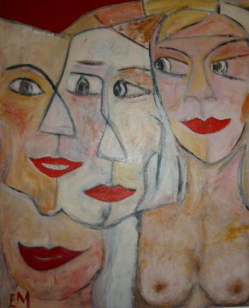 9 - 40x50, acryl på lærred